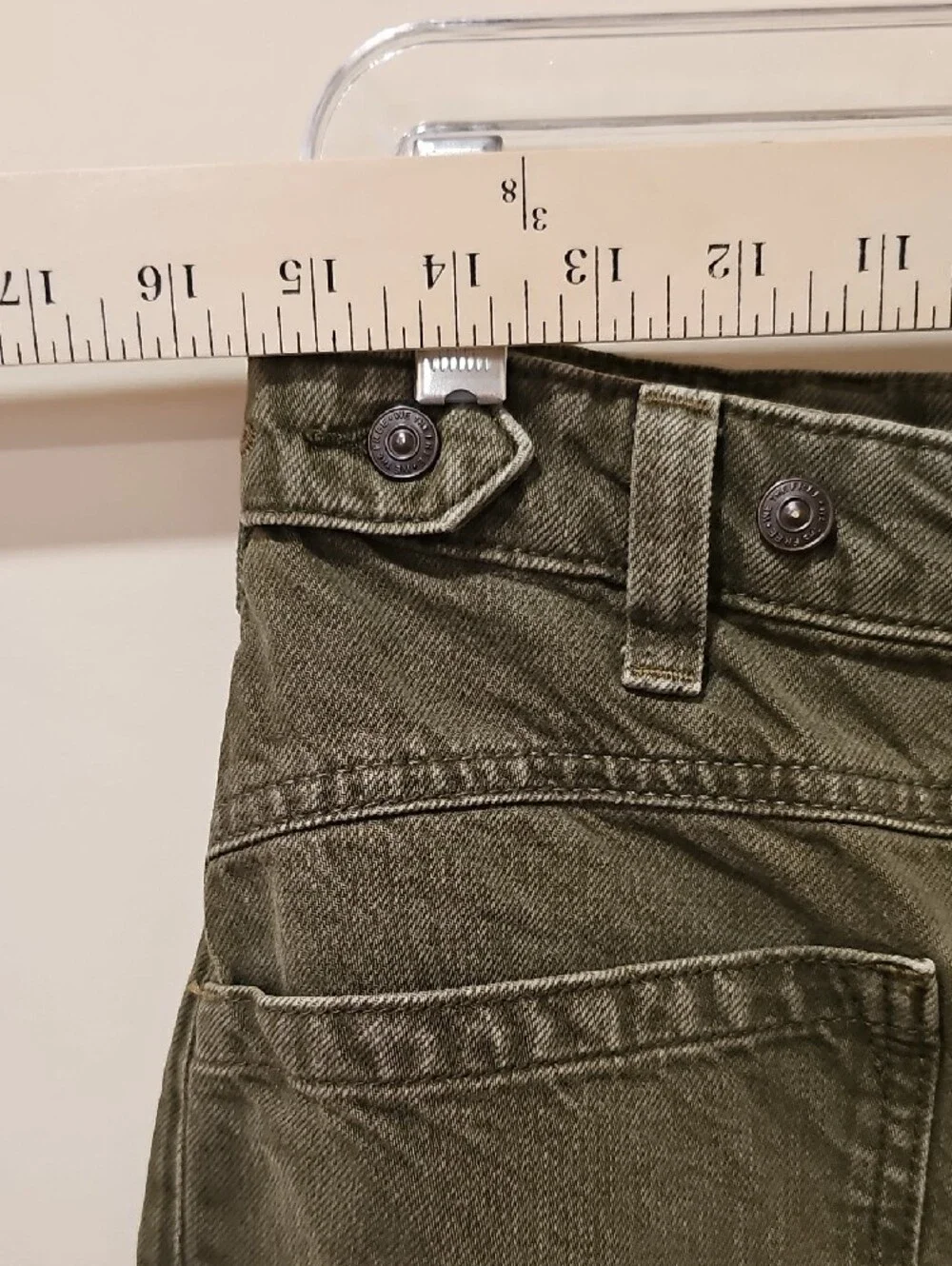 Free People Palmer Wide Leg Jeans; EUC; Size 29;  Color: Greenery